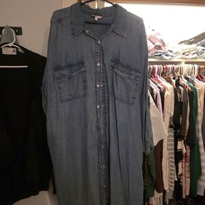 Reitmans Blue Denim Shirt Dress